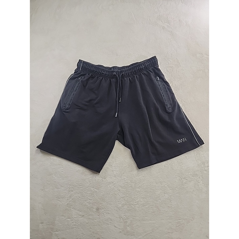 Man By BoohooMAN  Black Knit Short Size Xl Men's Drawstring  Athletic‎
